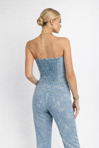 Bianca — Midnight Sparkle Strapless Jumpsuit