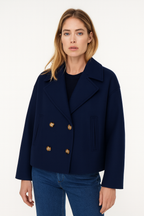 Maria | Winter Wool Blend Cropped Coat