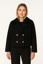 Maria | Winter Wool Blend Cropped Coat