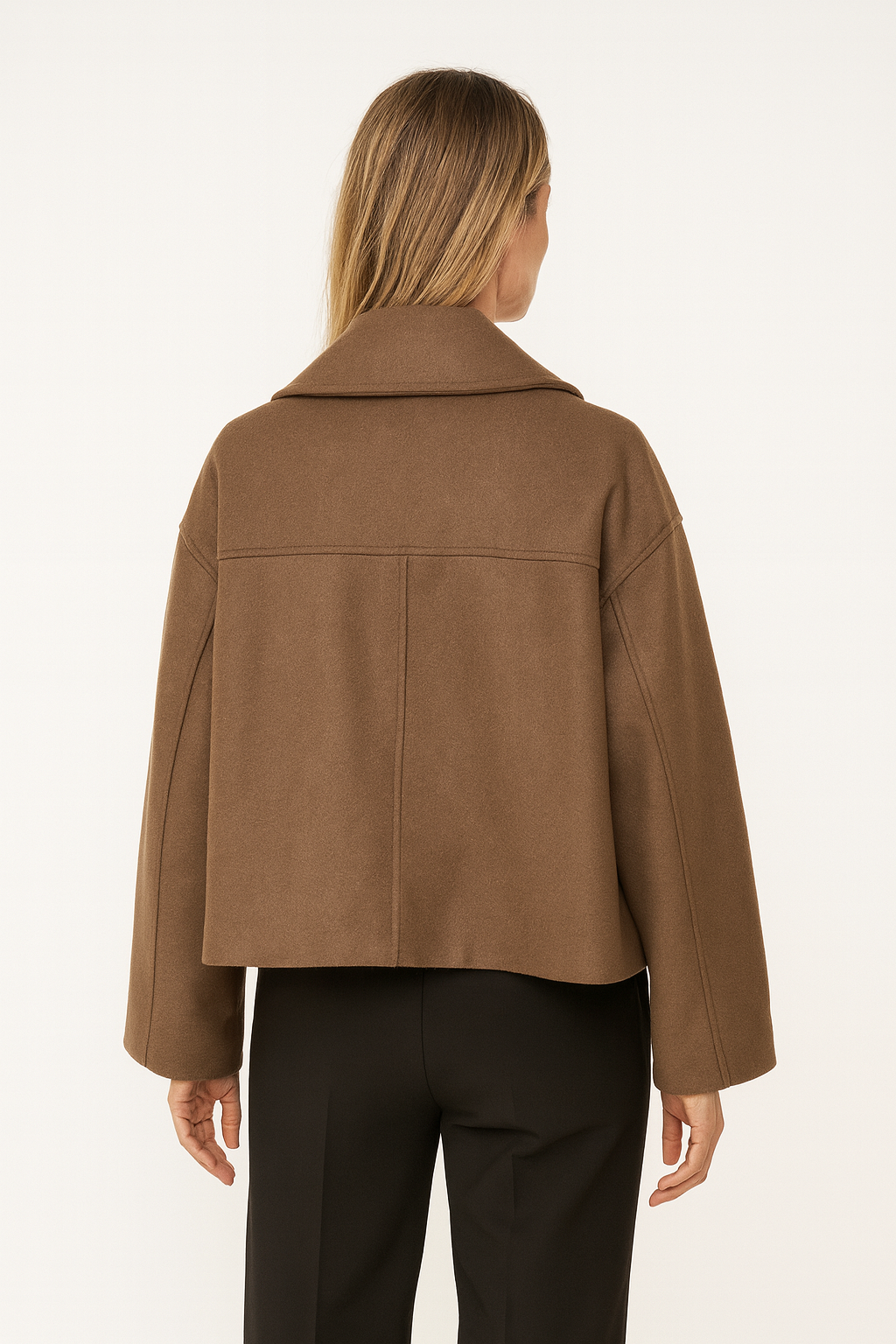 Maria | Winter Wool Blend Cropped Coat