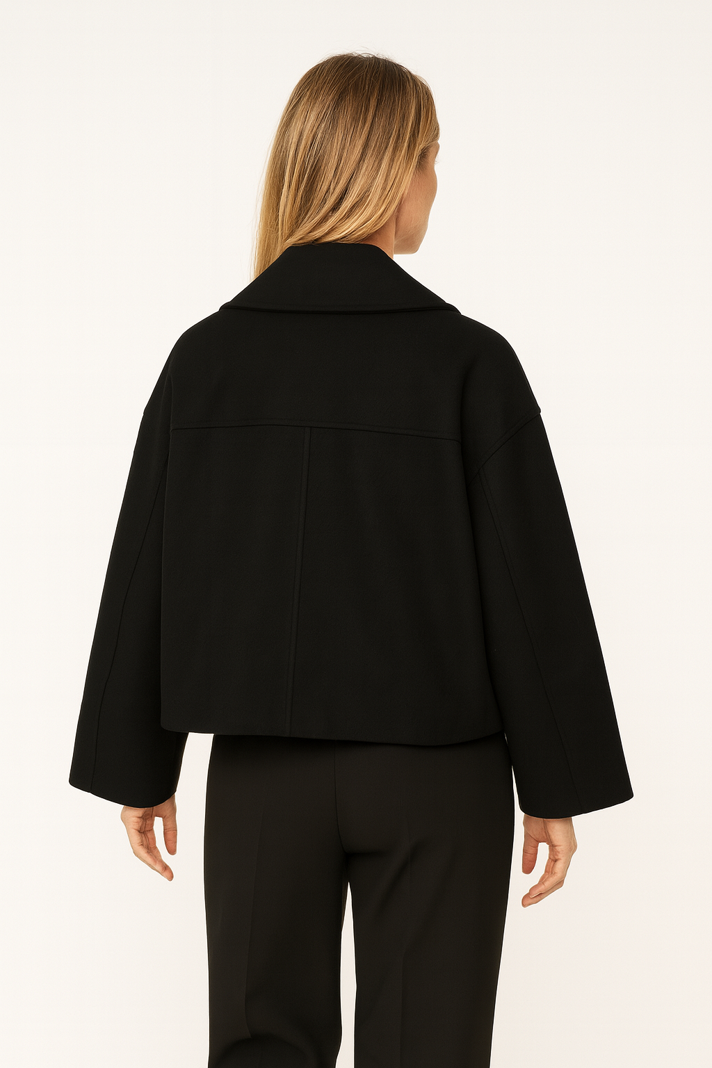 Maria | Winter Wool Blend Cropped Coat