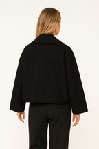 Maria | Winter Wool Blend Cropped Coat