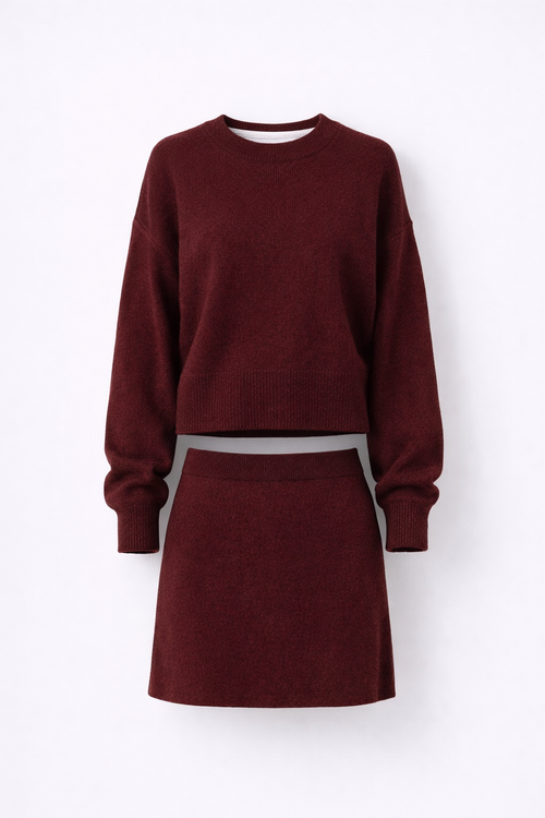 Elcevi | Autumn-Knit Two-Piece Set For Women