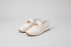 Jenny | Suede Loafers with Gold Accents
