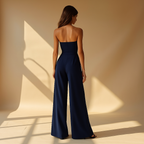 Aliya | Elegant Strapless Jumpsuit with Corset Look