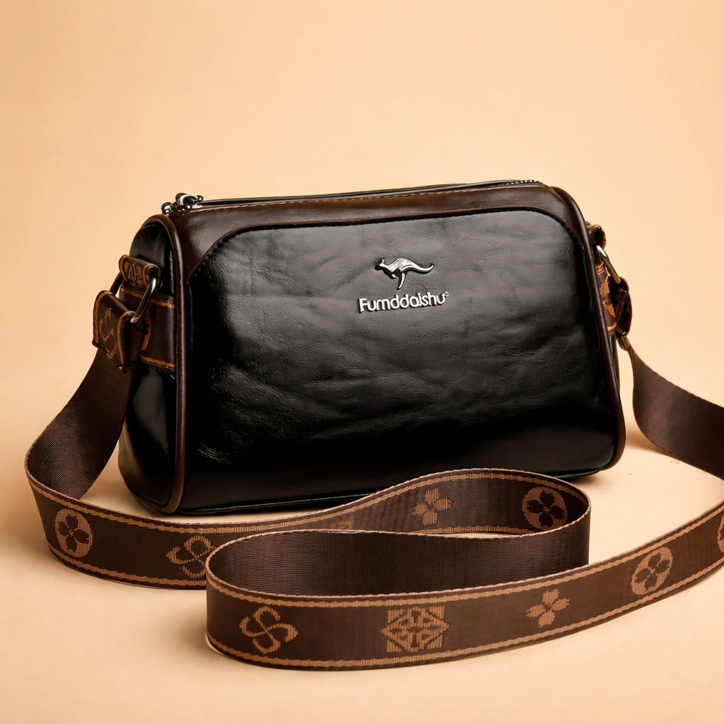 Chic Vegan Leather Shoulder Bag for Women | Stylish Crossbody with Adjustable Strap and Secure Zipper Closure | Elcevi