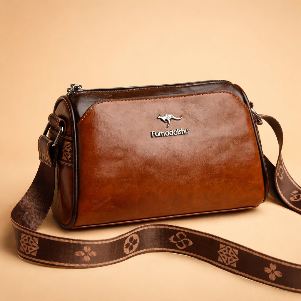 Chic Vegan Leather Shoulder Bag for Women | Stylish Crossbody with Adjustable Strap and Secure Zipper Closure | Elcevi