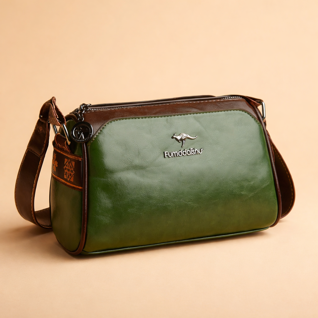 Chic Vegan Leather Shoulder Bag for Women | Stylish Crossbody with Adjustable Strap and Secure Zipper Closure | Elcevi