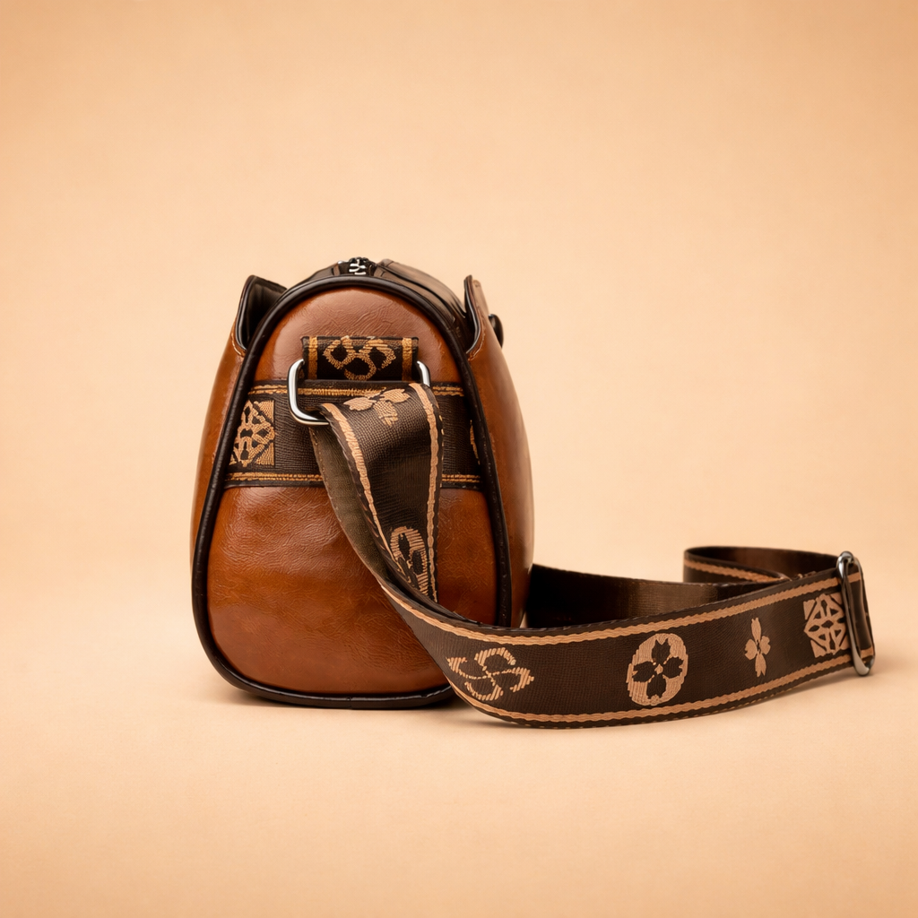 Chic Vegan Leather Shoulder Bag for Women | Stylish Crossbody with Adjustable Strap and Secure Zipper Closure | Elcevi