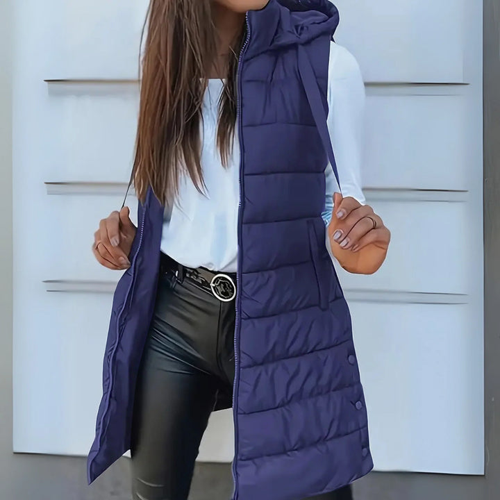 ISA | Lightweight Hooded Long Puffer Vest