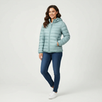 Comfortable Women's Puffer Jacket with Sporty Fit - Janice