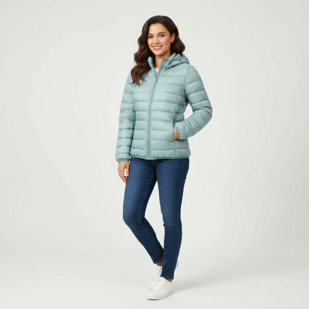 Comfortable Women's Puffer Jacket with Sporty Fit - Janice