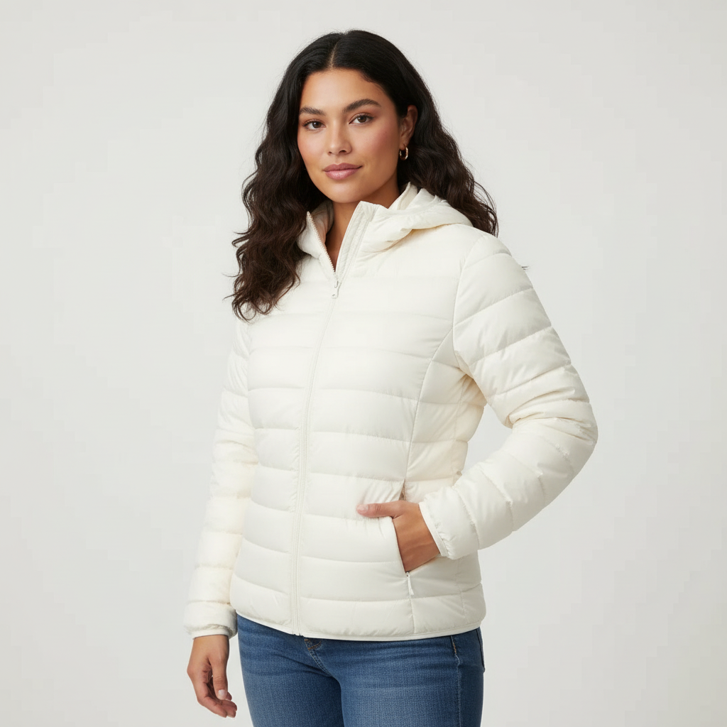 Comfortable Women's Puffer Jacket with Sporty Fit - Janice
