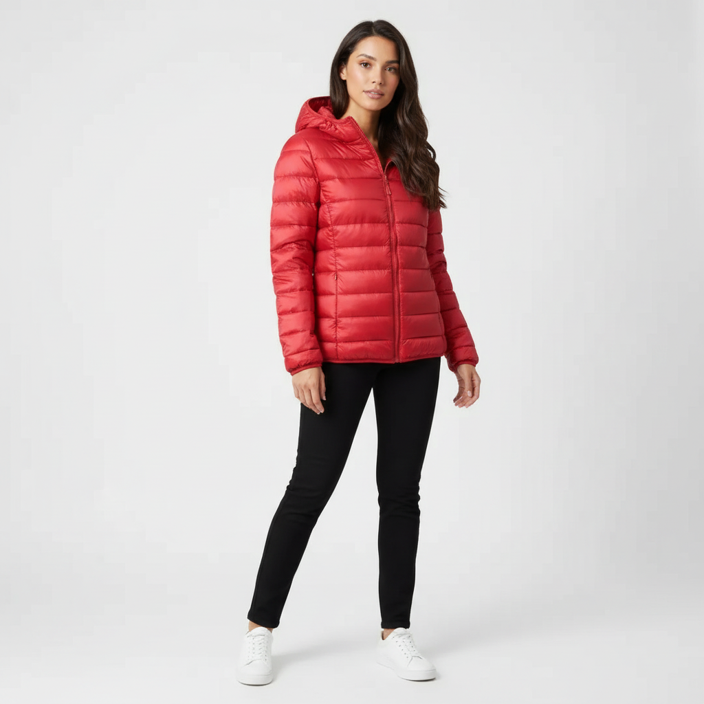 Comfortable Women's Puffer Jacket with Sporty Fit - Janice