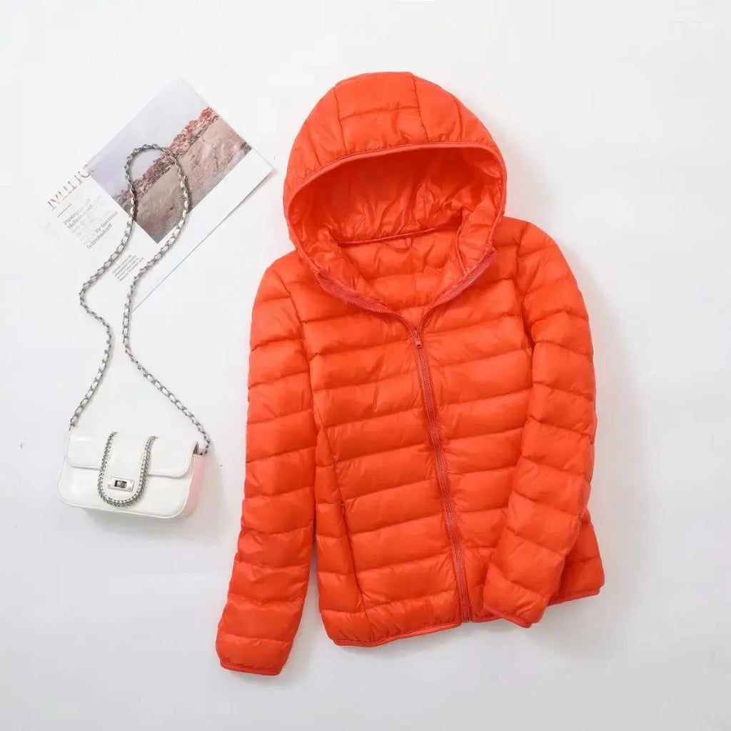 Comfortable Women's Puffer Jacket with Sporty Fit - Janice