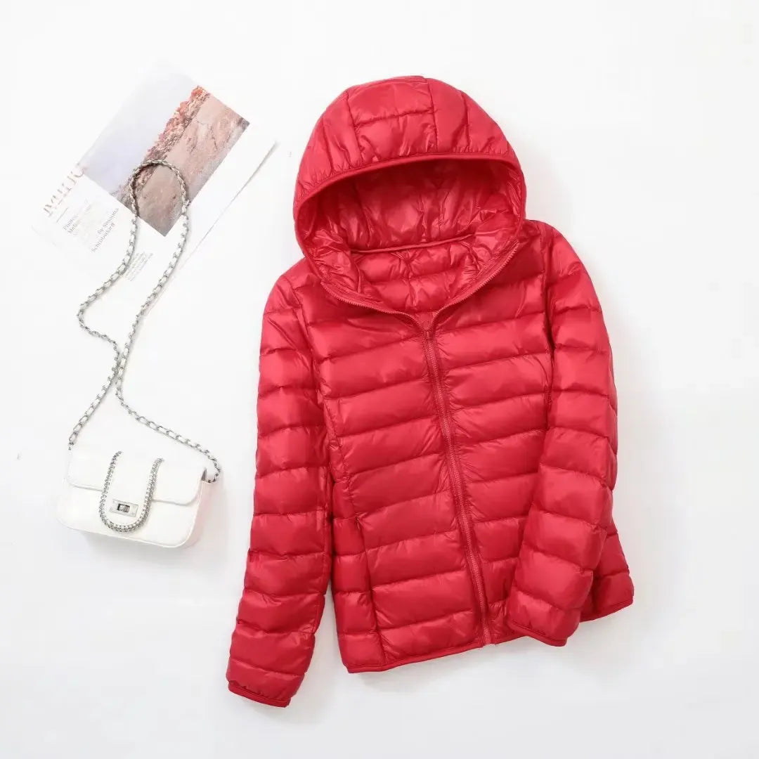 Comfortable Women's Puffer Jacket with Sporty Fit - Janice