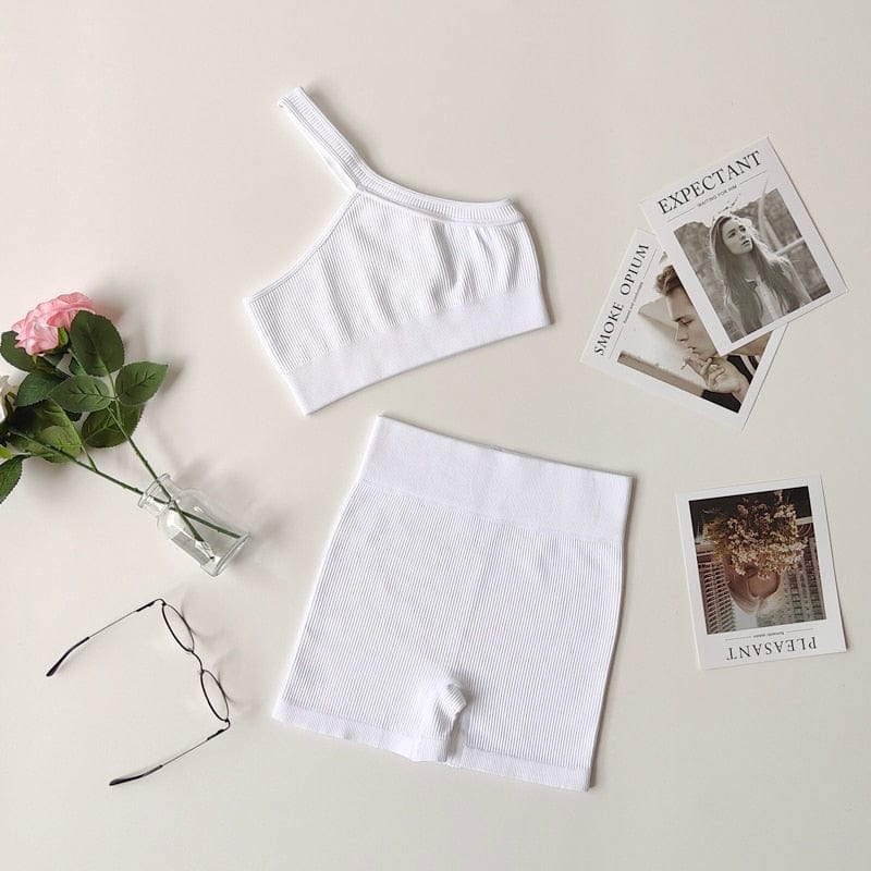 Claire | Sporty Set with One-Shoulder Top