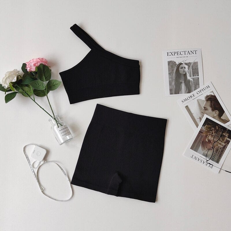 Claire | Sporty Set with One-Shoulder Top