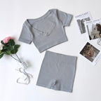 Claire - Ribbed Knit Sports Set