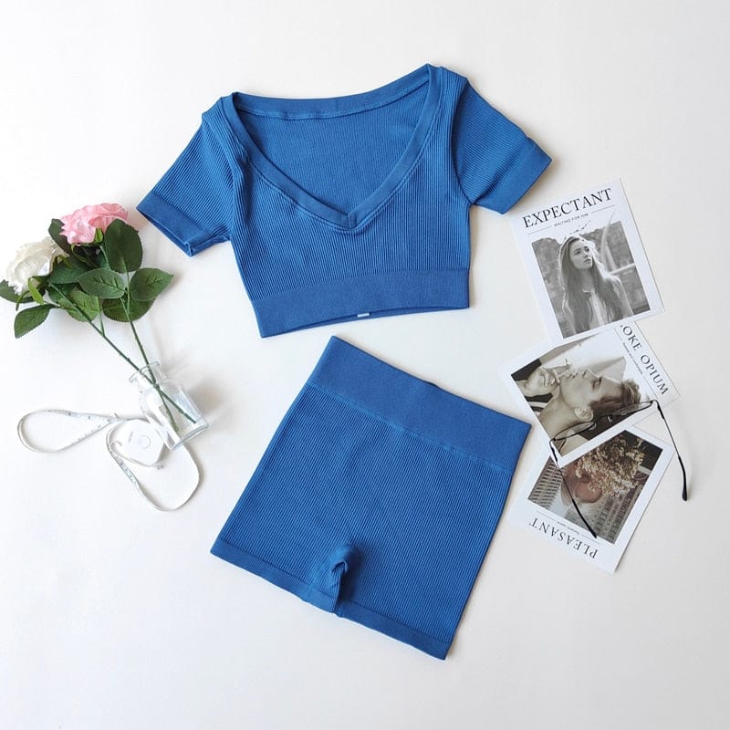 Claire - Ribbed Knit Sports Set