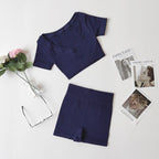 Claire - Ribbed Knit Sports Set