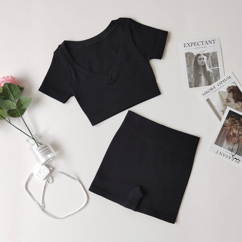 Claire - Ribbed Knit Sports Set