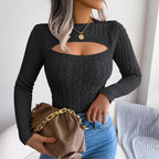 Laura — Soft Knitfeel Cut-Out Cable Top