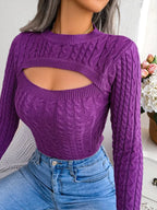 Laura — Soft Knitfeel Cut-Out Cable Top