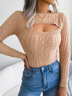 Laura — Soft Knitfeel Cut-Out Cable Top