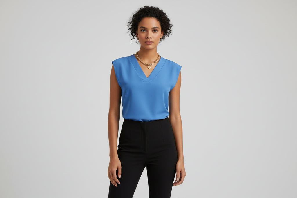 Jeniffer - Women's Short Sleeve V-Neck Top