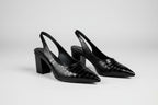 Elegant Pumps with Pointed Toe and Block Heel - Elena