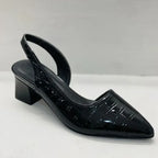 Elegant Pumps with Pointed Toe and Block Heel - Elena