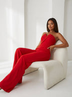 Valeria Eva - Elegant Strapless Women's Jumpsuit