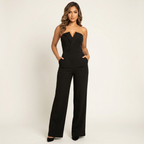Valeria Eva - Elegant Strapless Women's Jumpsuit