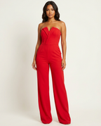 Valeria Eva - Elegant Strapless Women's Jumpsuit