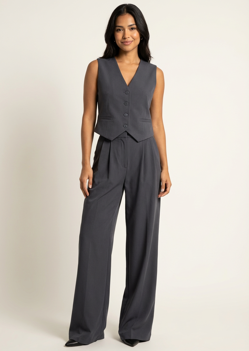 Elegant Sleeveless Blazer Suit for Women - Esra