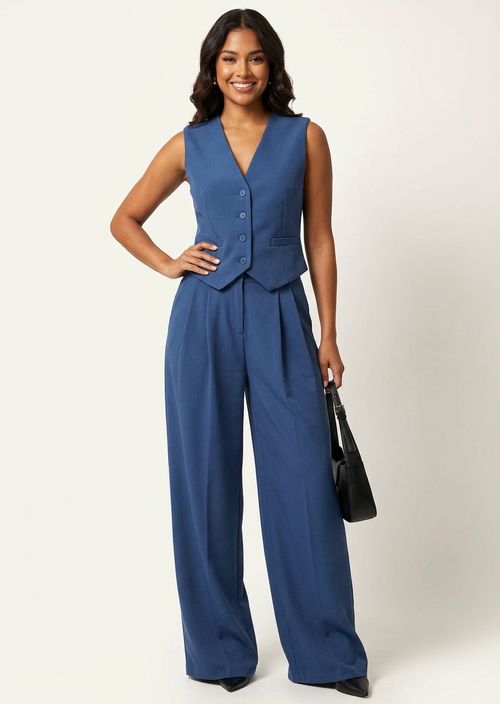 Elegant Sleeveless Blazer Suit for Women - Esra