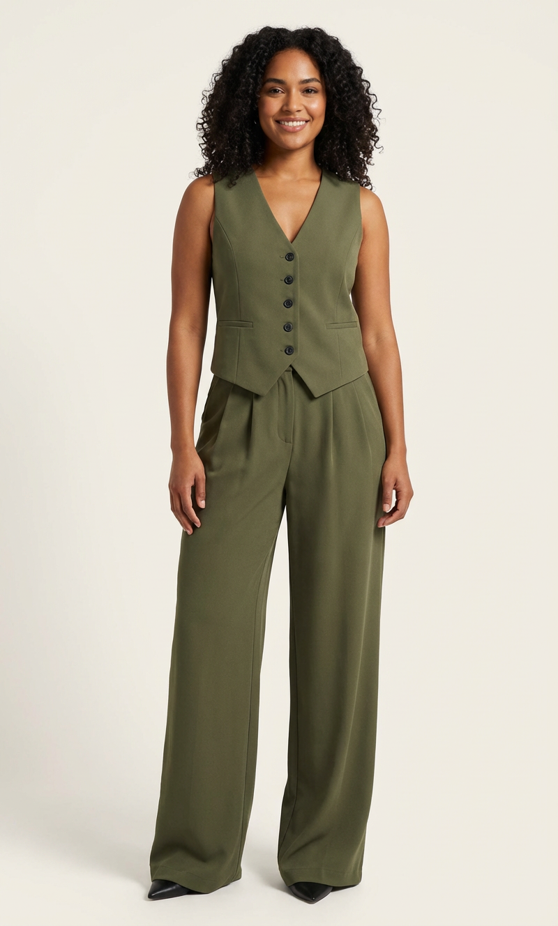 Elegant Sleeveless Blazer Suit for Women - Esra