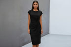 Catrien – Timeless Midi Dress with Flattering Silhouette