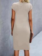 Catrien – Timeless Midi Dress with Flattering Silhouette