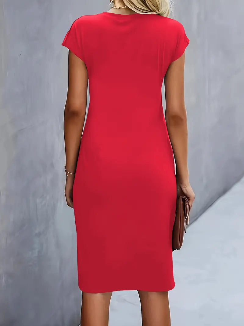 Catrien – Timeless Midi Dress with Flattering Silhouette