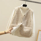 Body - Women's Soft Gilet with Buttons and Pockets