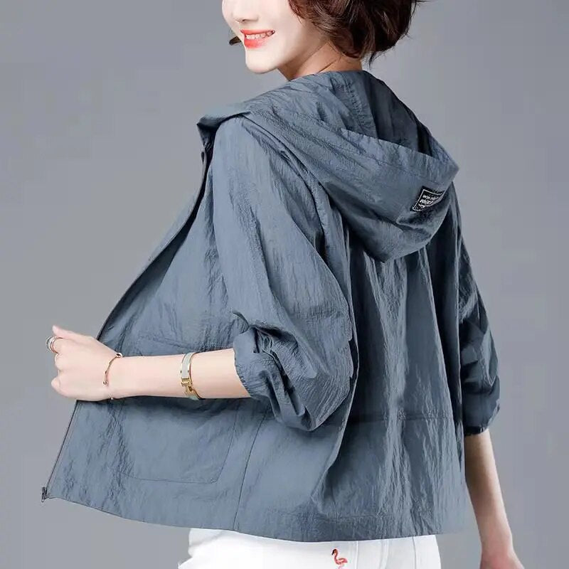 Robin | Women's Windproof Rain Jacket with Hood Loose Fit
