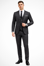 Liam | Men Slim Fit Notch Lapel 3 Piece Wedding Guest Suit