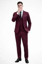 Liam | Men Slim Fit Notch Lapel 3 Piece Wedding Guest Suit