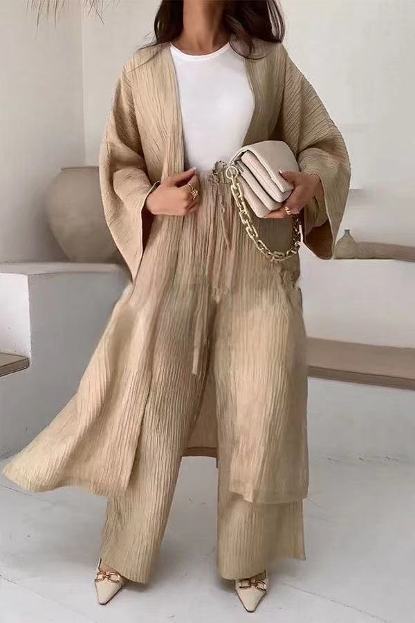 Elena | Pleated Kimono Set, Two-Piece