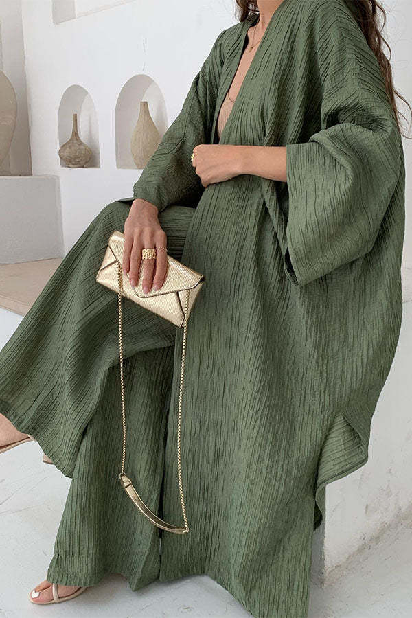 Elena | Pleated Kimono Set, Two-Piece