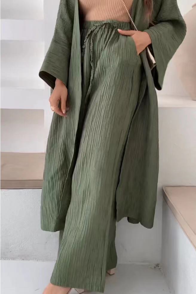Elena | Pleated Kimono Set, Two-Piece