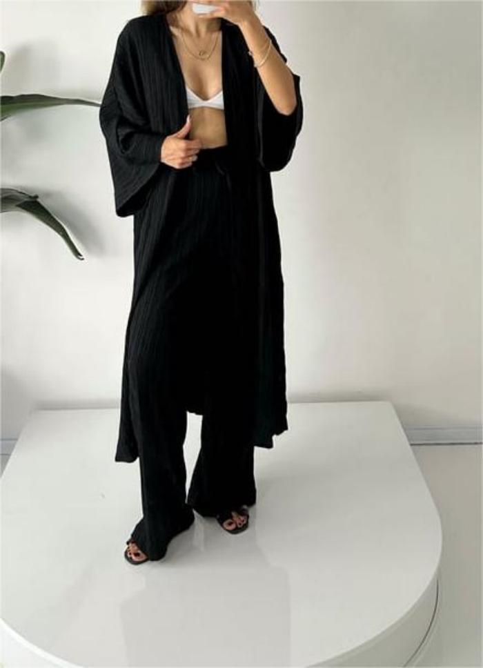 Elena | Pleated Kimono Set, Two-Piece