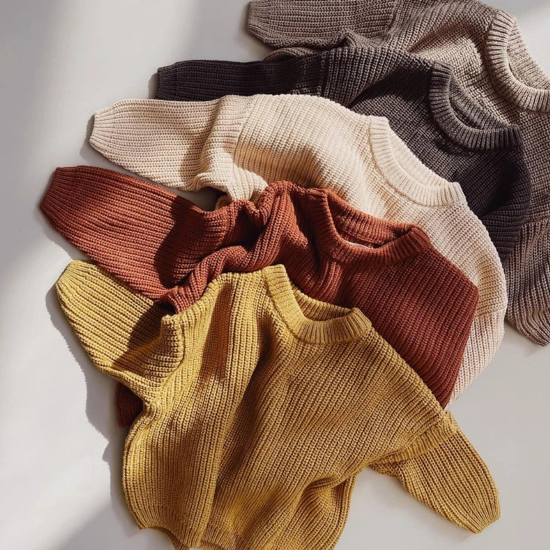 Charlie | 0-9M Autumn New Baby Boys Girls Clothing Baby Sweater Toddler Knitted Sweater Newborn Knitted Cotton Baby Sweater Tops with Long Sleeves